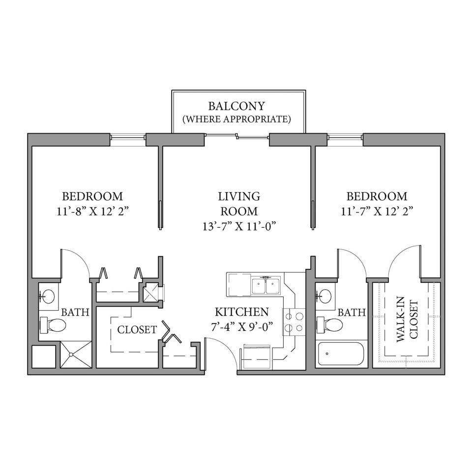 2 Bedroom 2 Bath Suites aec35455
